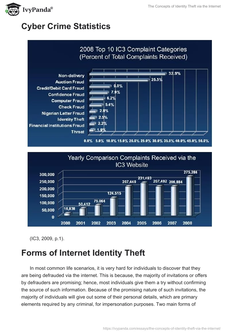 The Concepts of Identity Theft via the Internet. Page 4