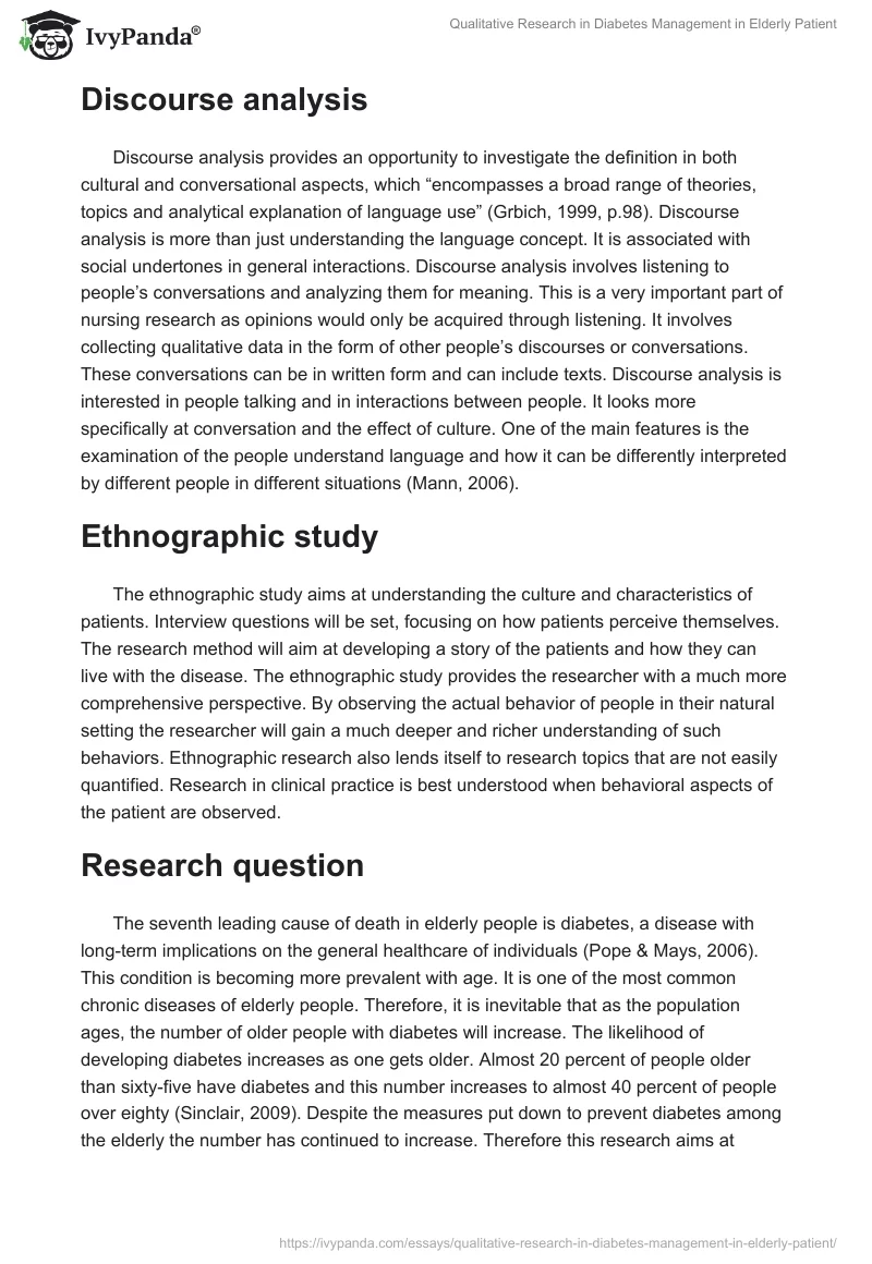 Qualitative Research in Diabetes Management in Elderly Patient. Page 2