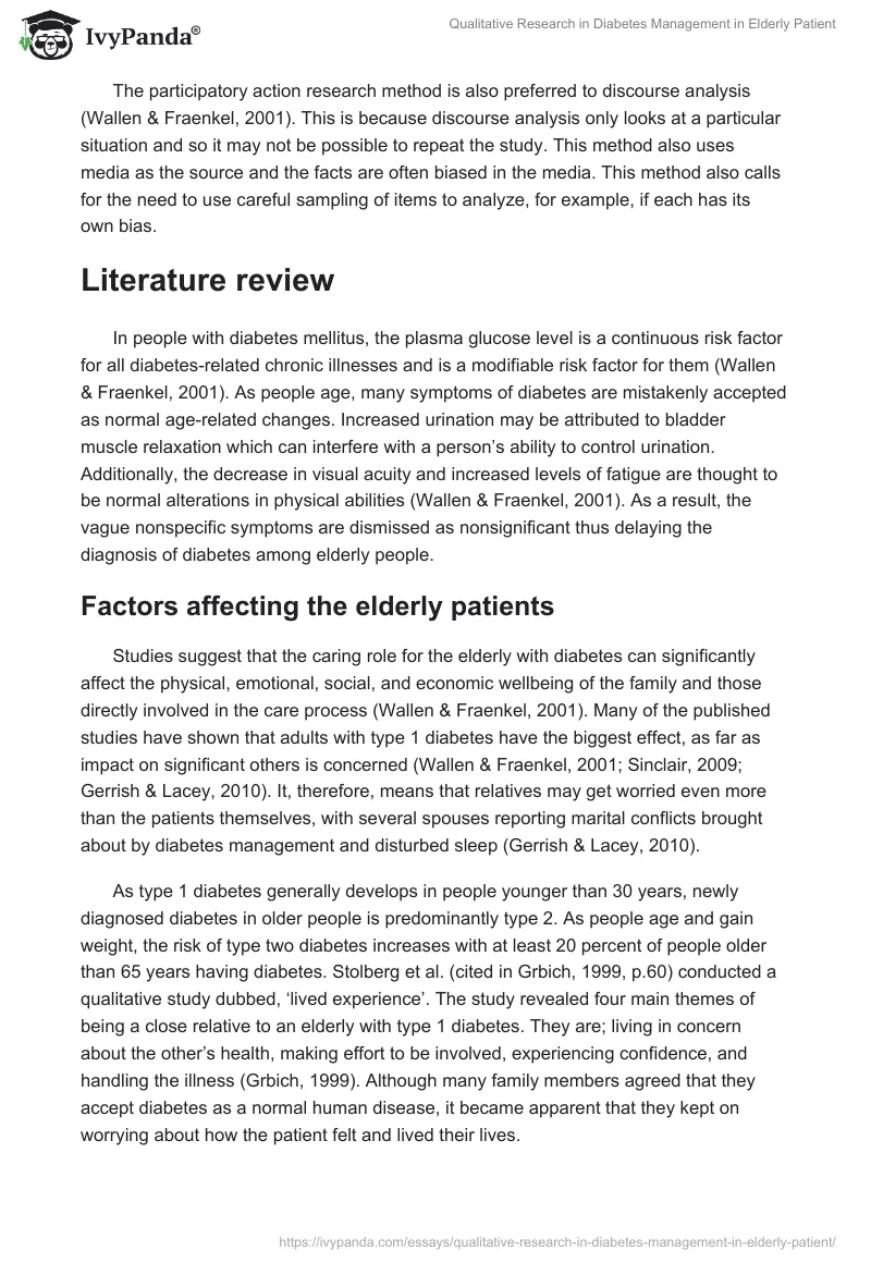 Qualitative Research in Diabetes Management in Elderly Patient. Page 4