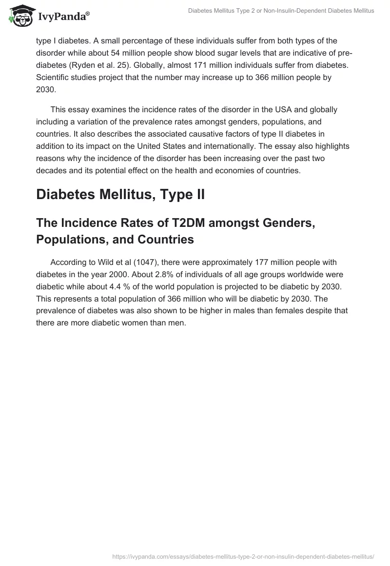 Diabetes Mellitus Type 2 or Non-Insulin-Dependent Diabetes Mellitus. Page 2