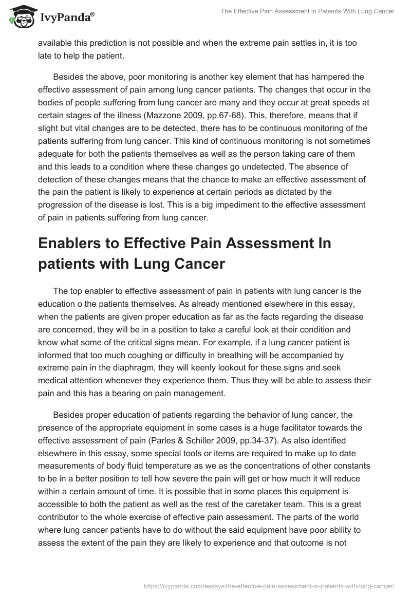 The Effective Pain Assessment in Patients With Lung Cancer. Page 3