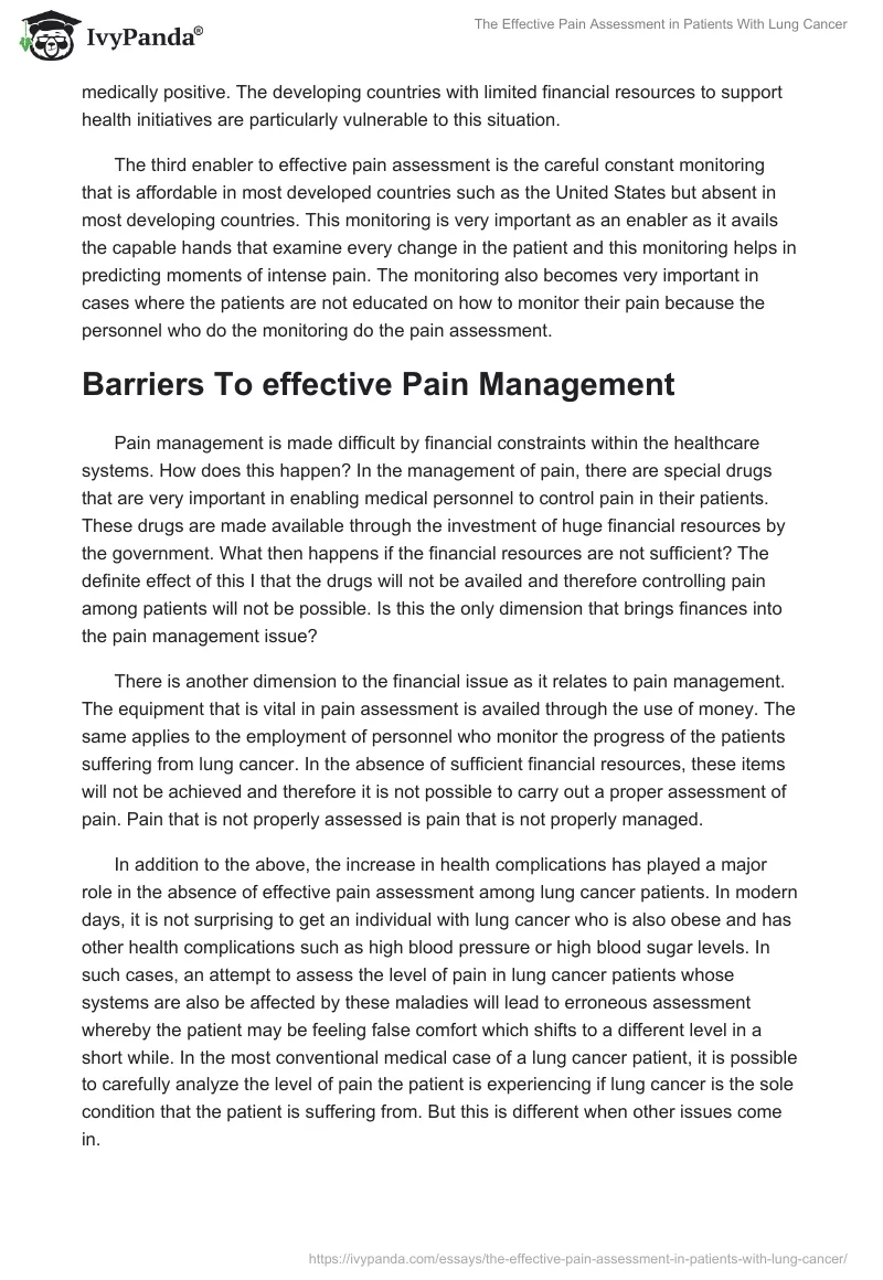 The Effective Pain Assessment in Patients With Lung Cancer. Page 4