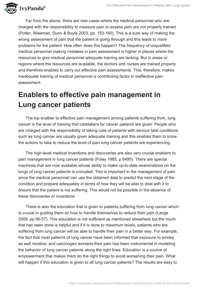 The Effective Pain Assessment in Patients With Lung Cancer. Page 5