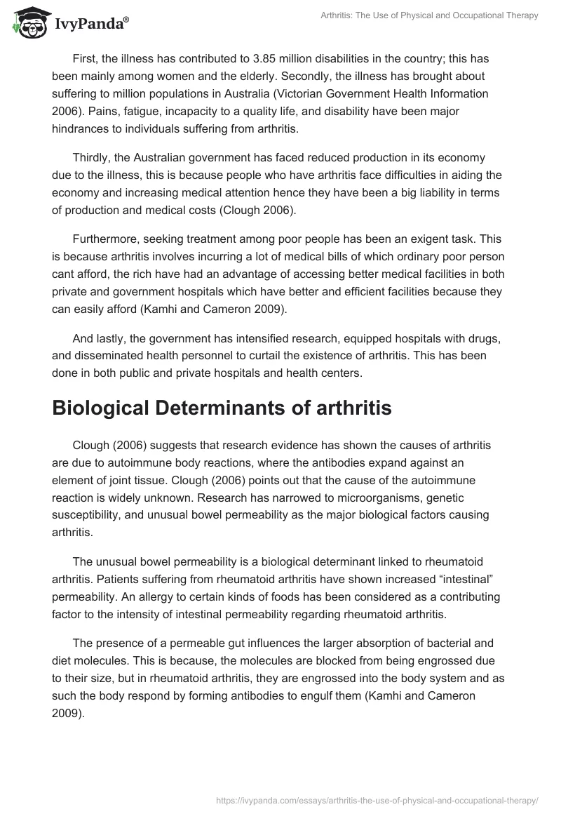 Arthritis: The Use of Physical and Occupational Therapy. Page 2