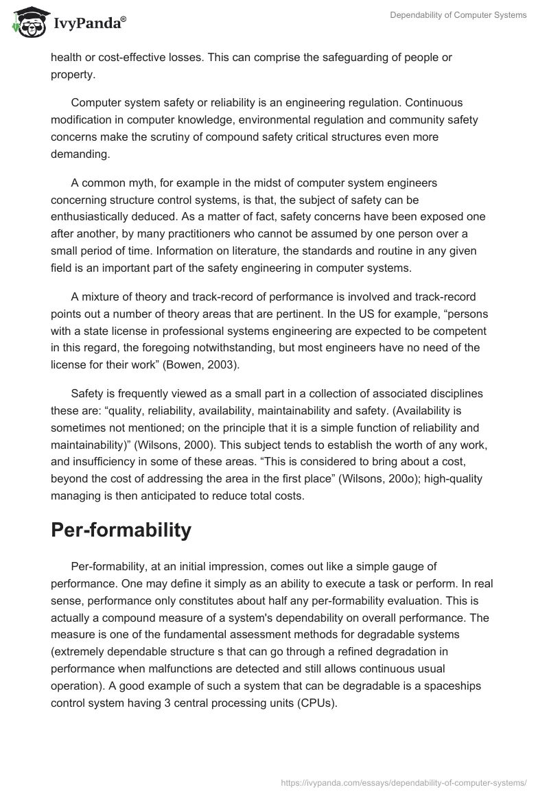 Dependability of Computer Systems. Page 5