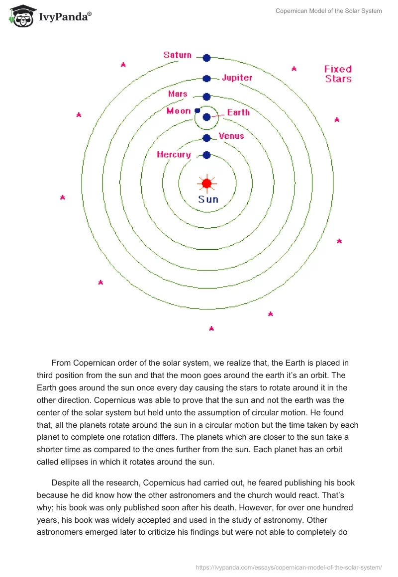 Copernican Model of the Solar System. Page 2