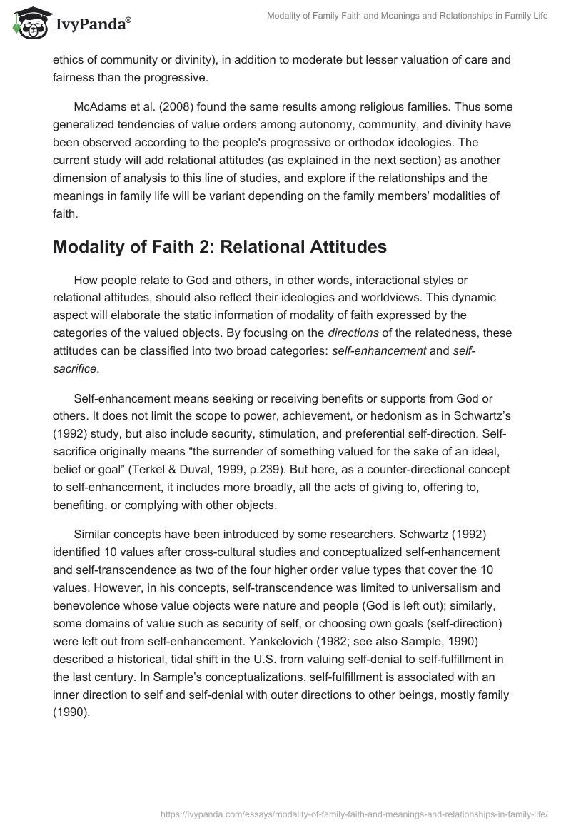 Modality of Family Faith and Meanings and Relationships in Family Life. Page 5