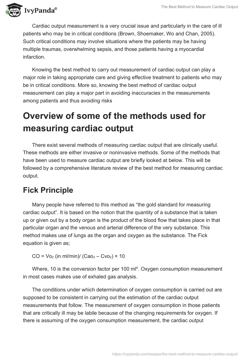 The Best Method to Measure Cardiac Output. Page 2