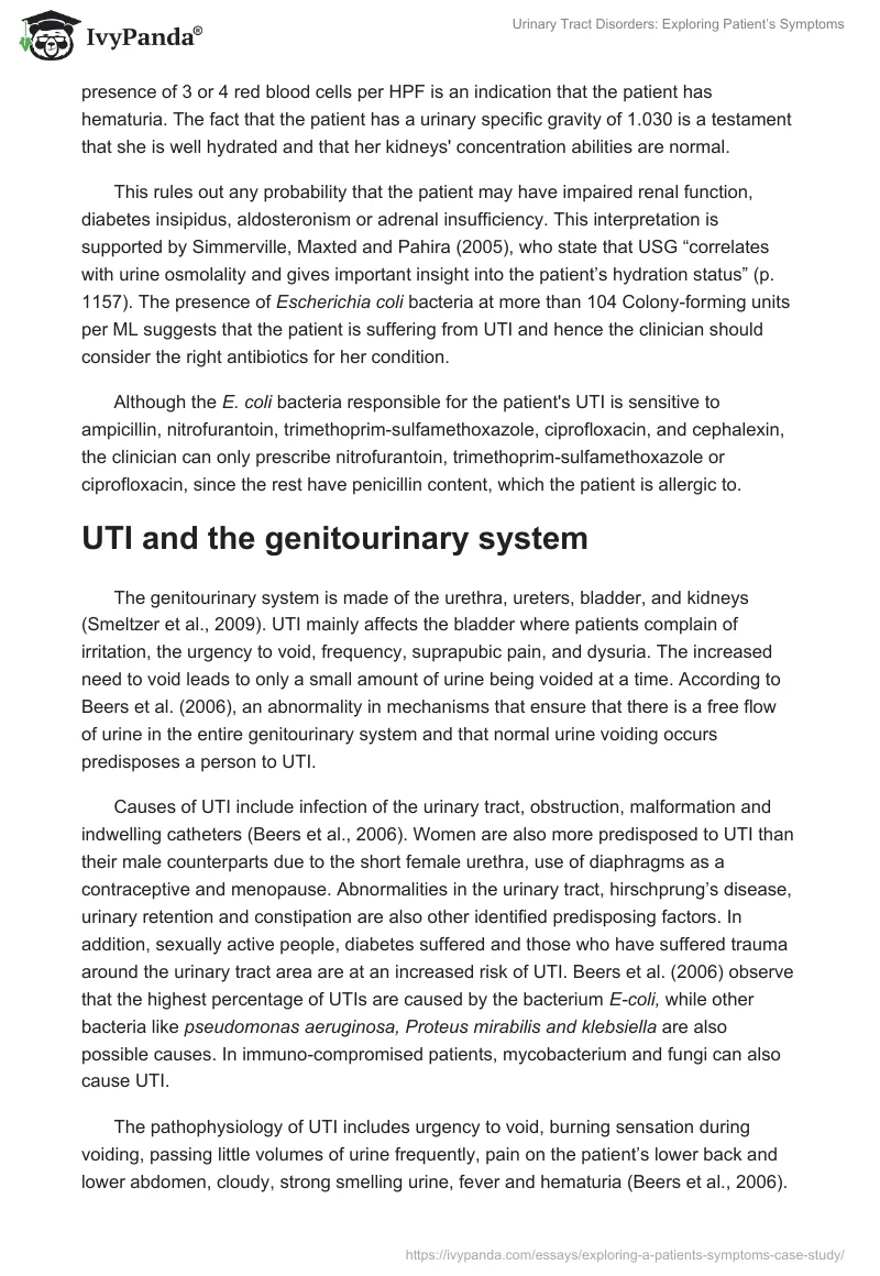 Urinary Tract Disorders: Exploring Patient’s Symptoms. Page 3