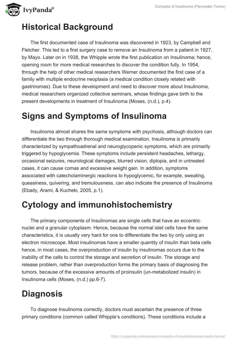 Concepts of Insulinoma (Pancreatic Tumor). Page 3