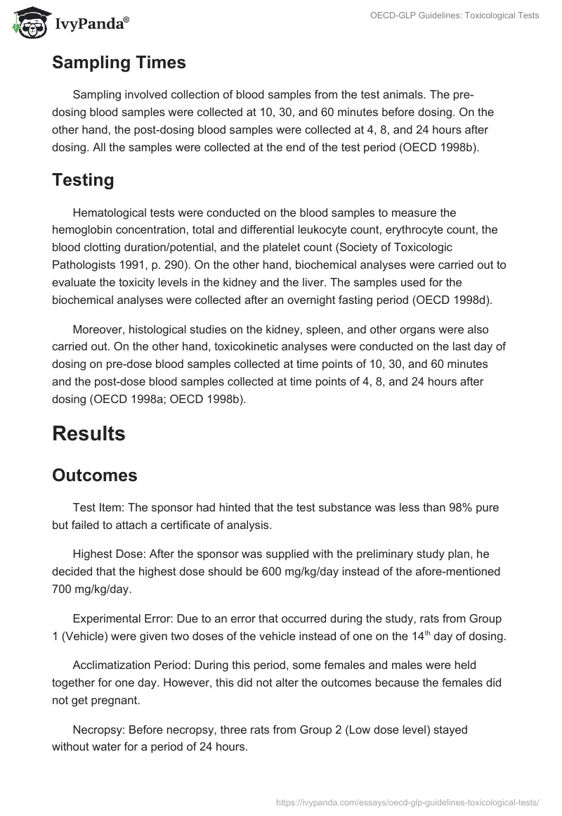 OECD-GLP Guidelines: Toxicological Tests. Page 5