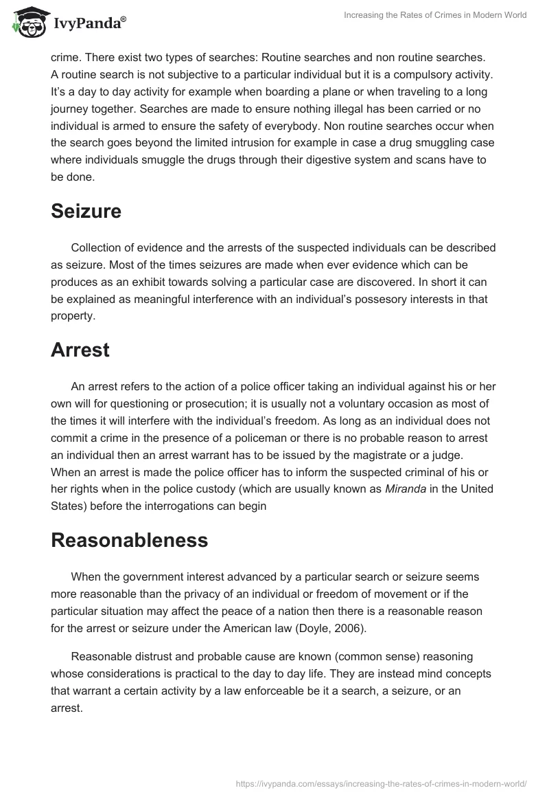 Increasing the Rates of Crimes in Modern World. Page 2