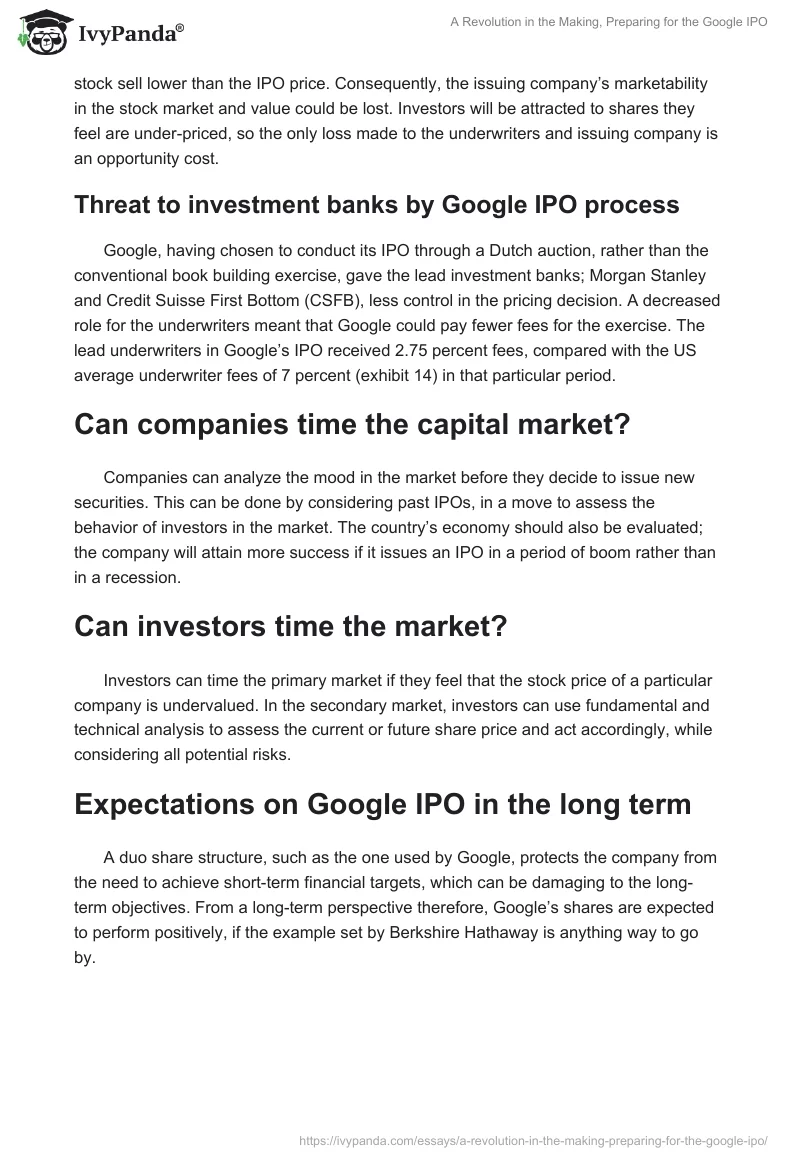A Revolution in the Making, Preparing for the Google IPO. Page 4