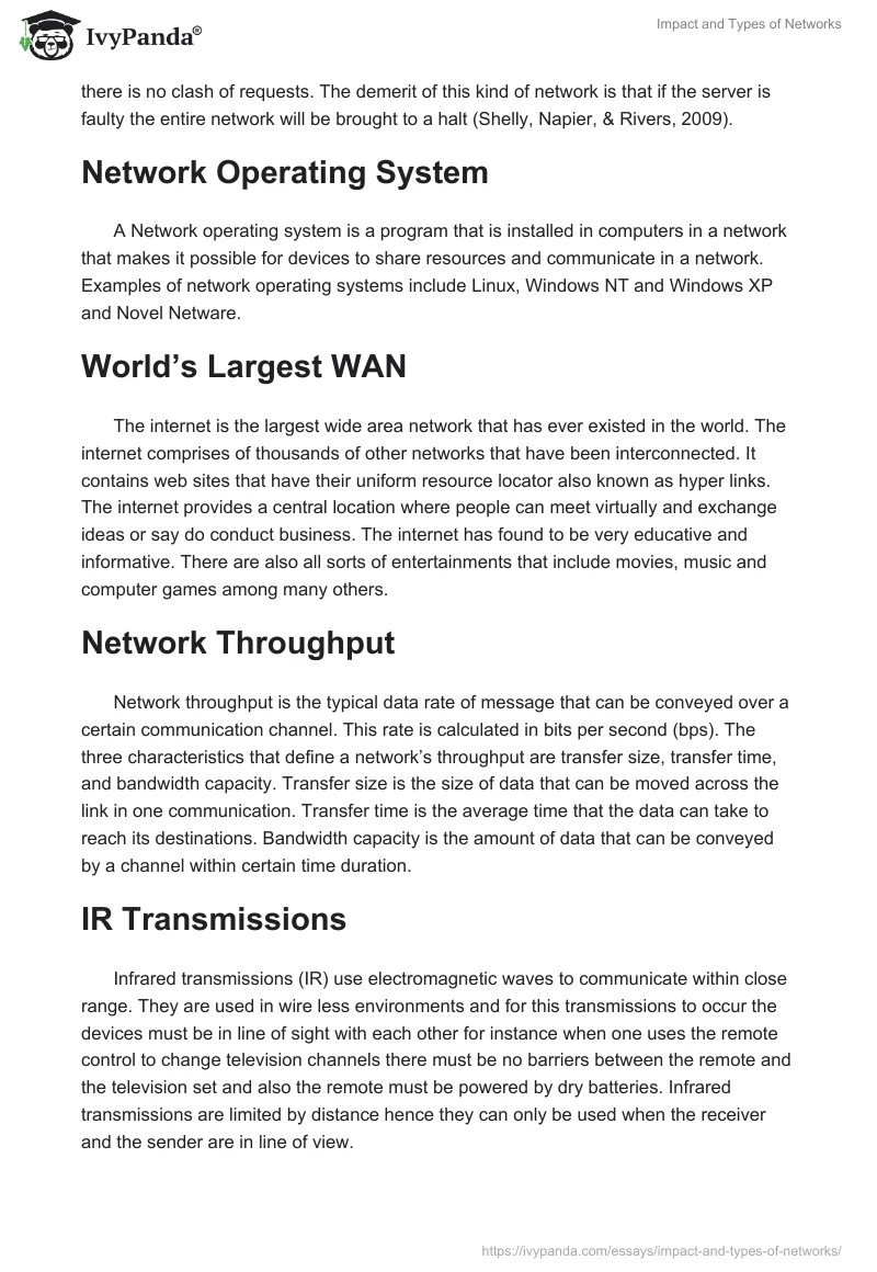 Impact and Types of Networks. Page 2