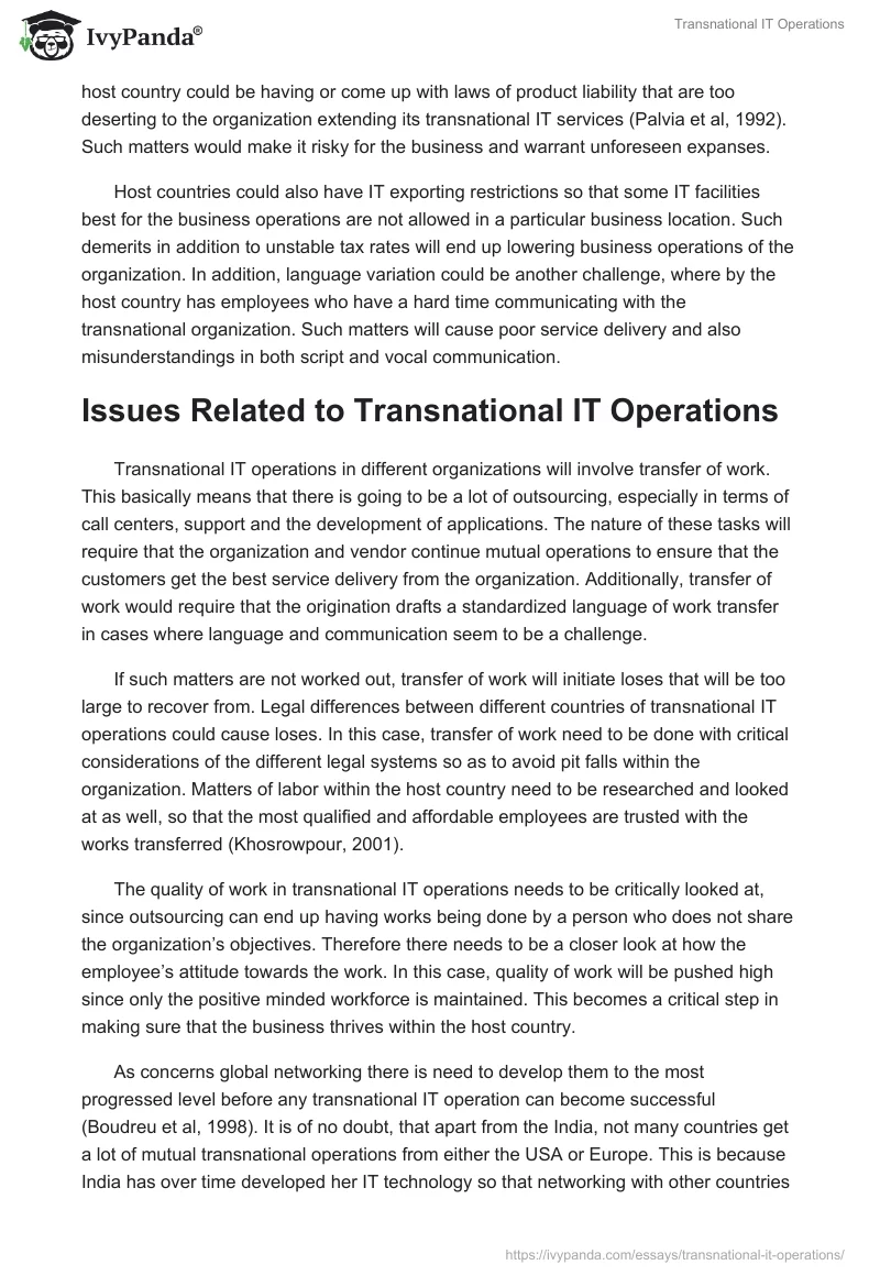 Transnational IT Operations. Page 3