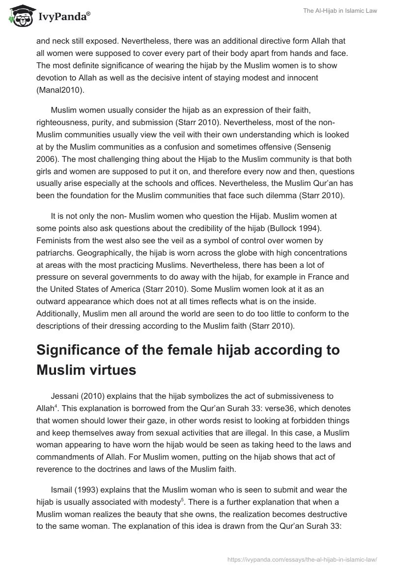 The Al-Hijab in Islamic Law. Page 2