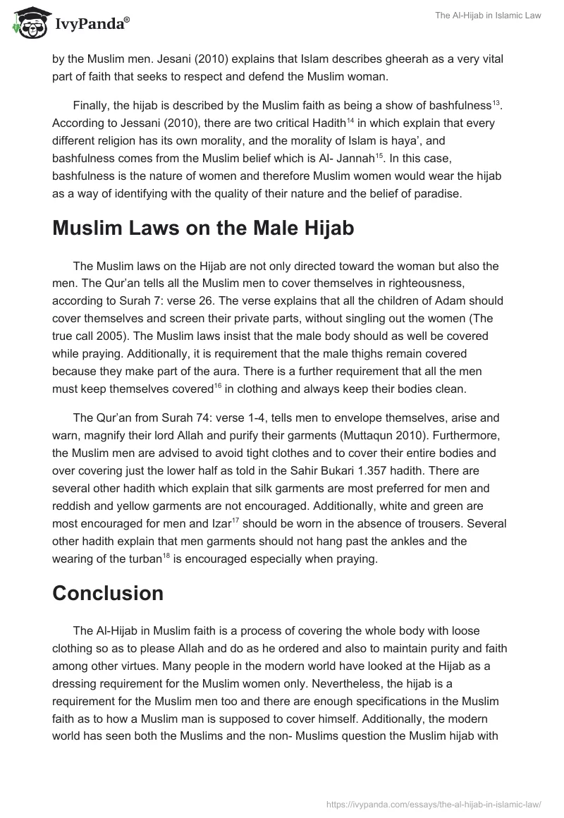 The Al-Hijab in Islamic Law. Page 4