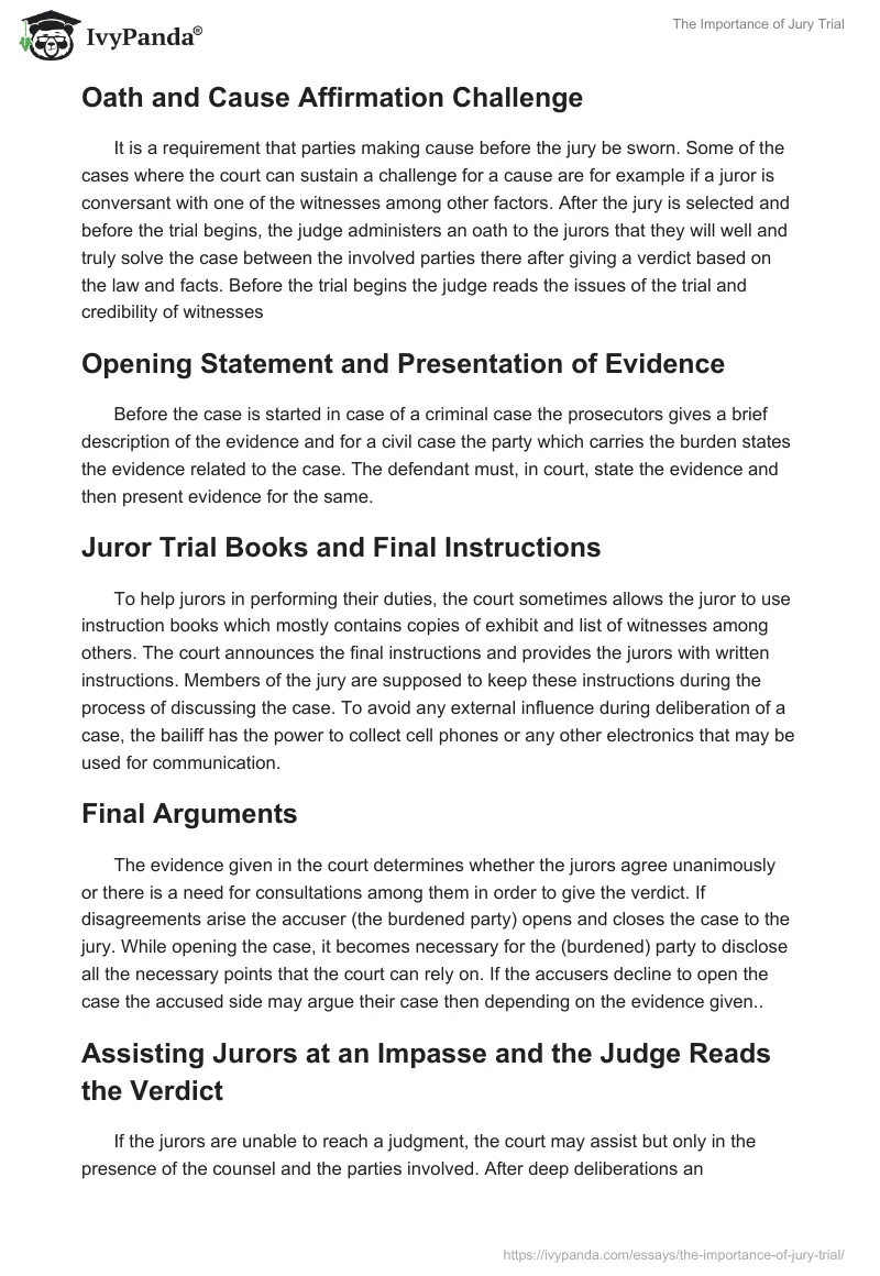 The Importance of Jury Trial. Page 3