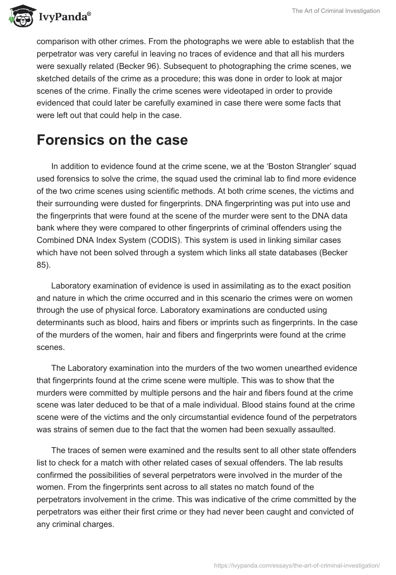 The Art of Criminal Investigation. Page 4