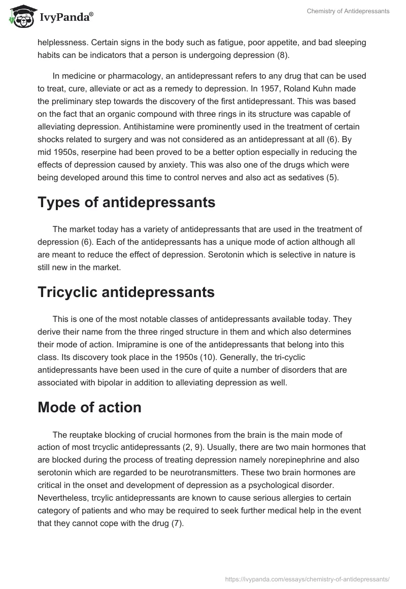 Chemistry of Antidepressants. Page 3