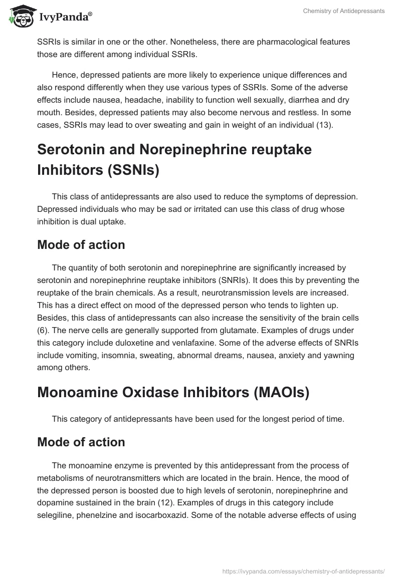 Chemistry of Antidepressants. Page 5