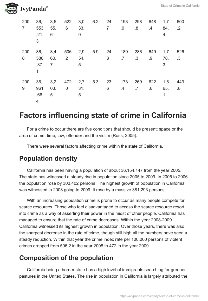 State of Crime in California. Page 2