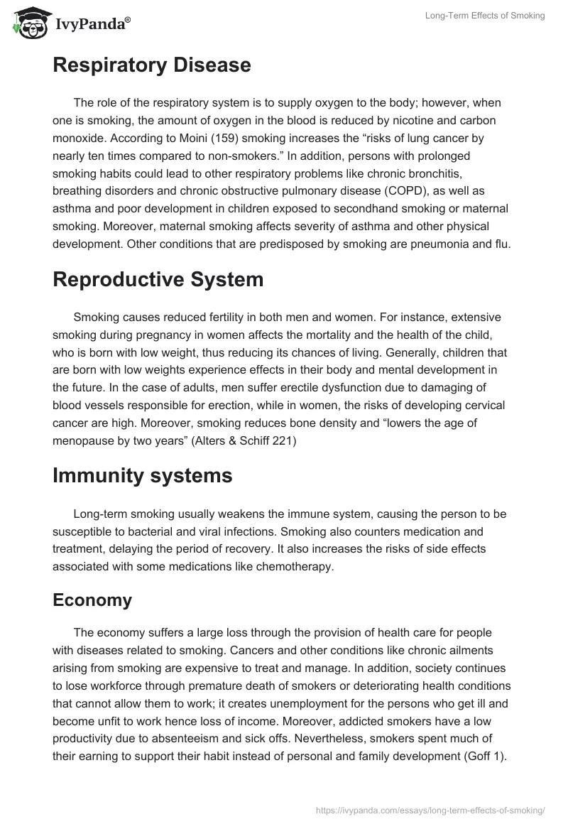 Long-Term Effects of Smoking. Page 4
