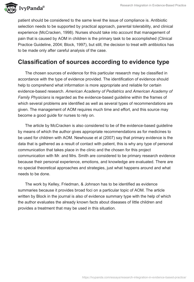 Research Integration in Evidence-Based Practice. Page 4