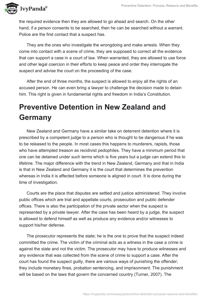 Preventive Detention: Process, Reasons and Benefits. Page 4