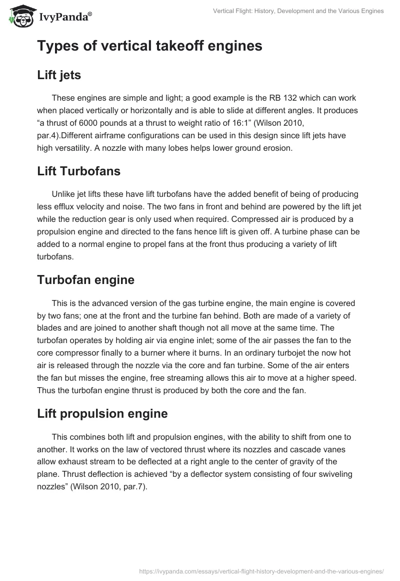Vertical Flight: History, Development and the Various Engines. Page 4