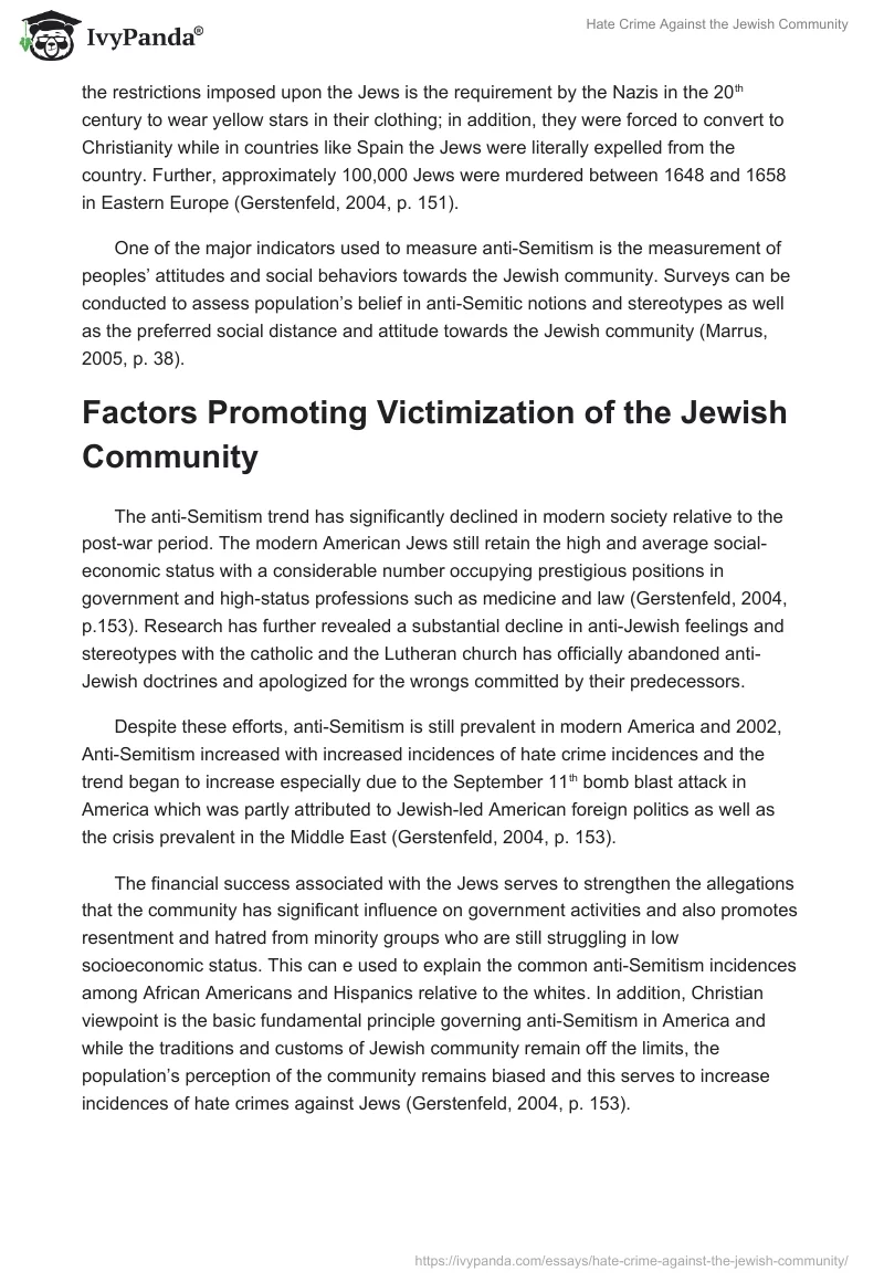 Hate Crime Against the Jewish Community. Page 2