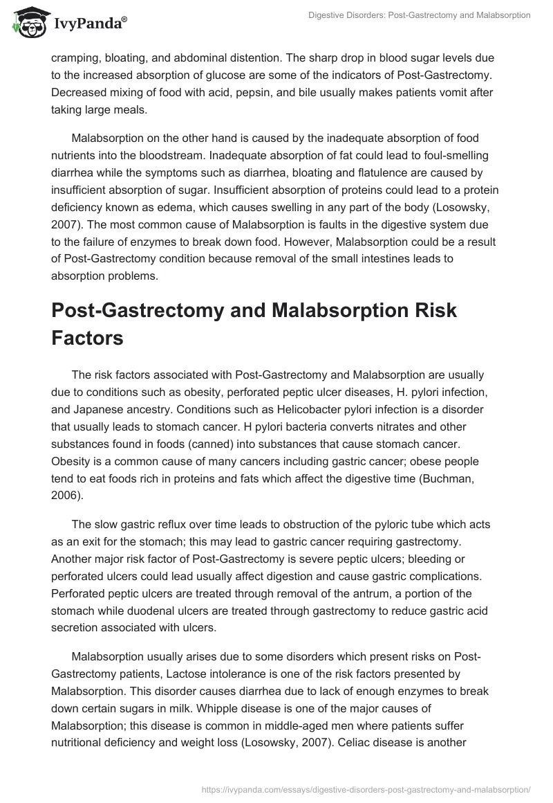 Digestive Disorders: Post-Gastrectomy and Malabsorption. Page 2