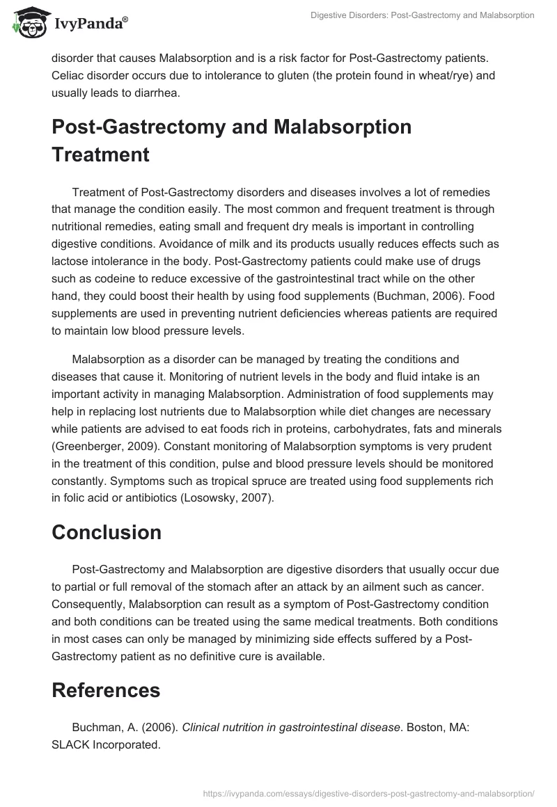 Digestive Disorders: Post-Gastrectomy and Malabsorption. Page 3