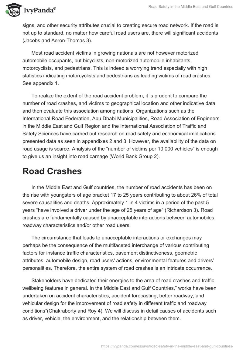 Road Safety in the Middle East and Gulf Countries. Page 2