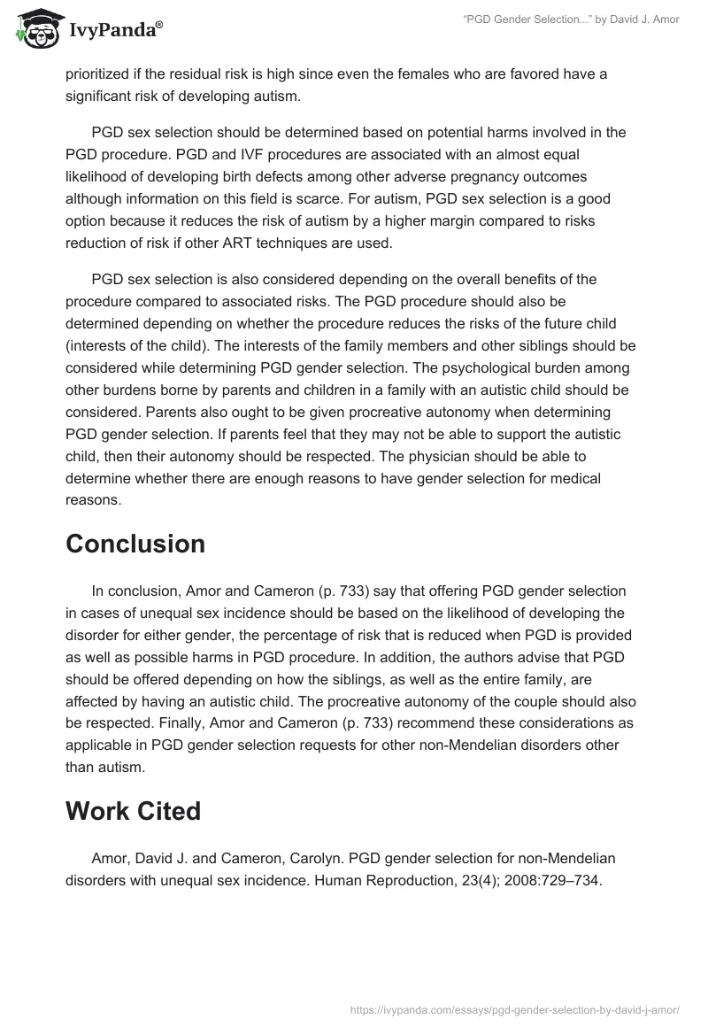 “PGD Gender Selection...” by David J. Amor. Page 2