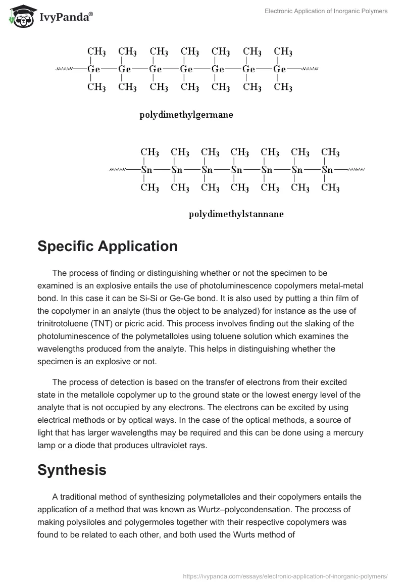 Electronic Application of Inorganic Polymers. Page 4