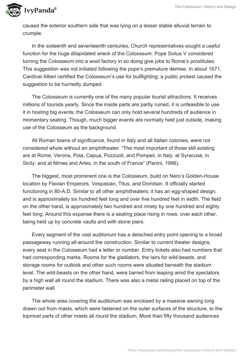 The Colosseum: History and Design. Page 3