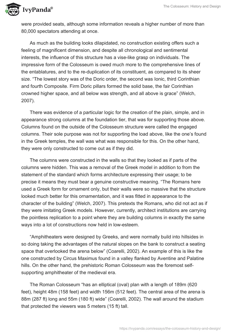 The Colosseum: History and Design. Page 4