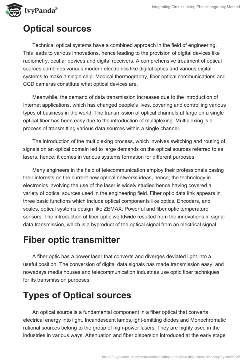 Integrating Circuits Using Photolithography Method. Page 2