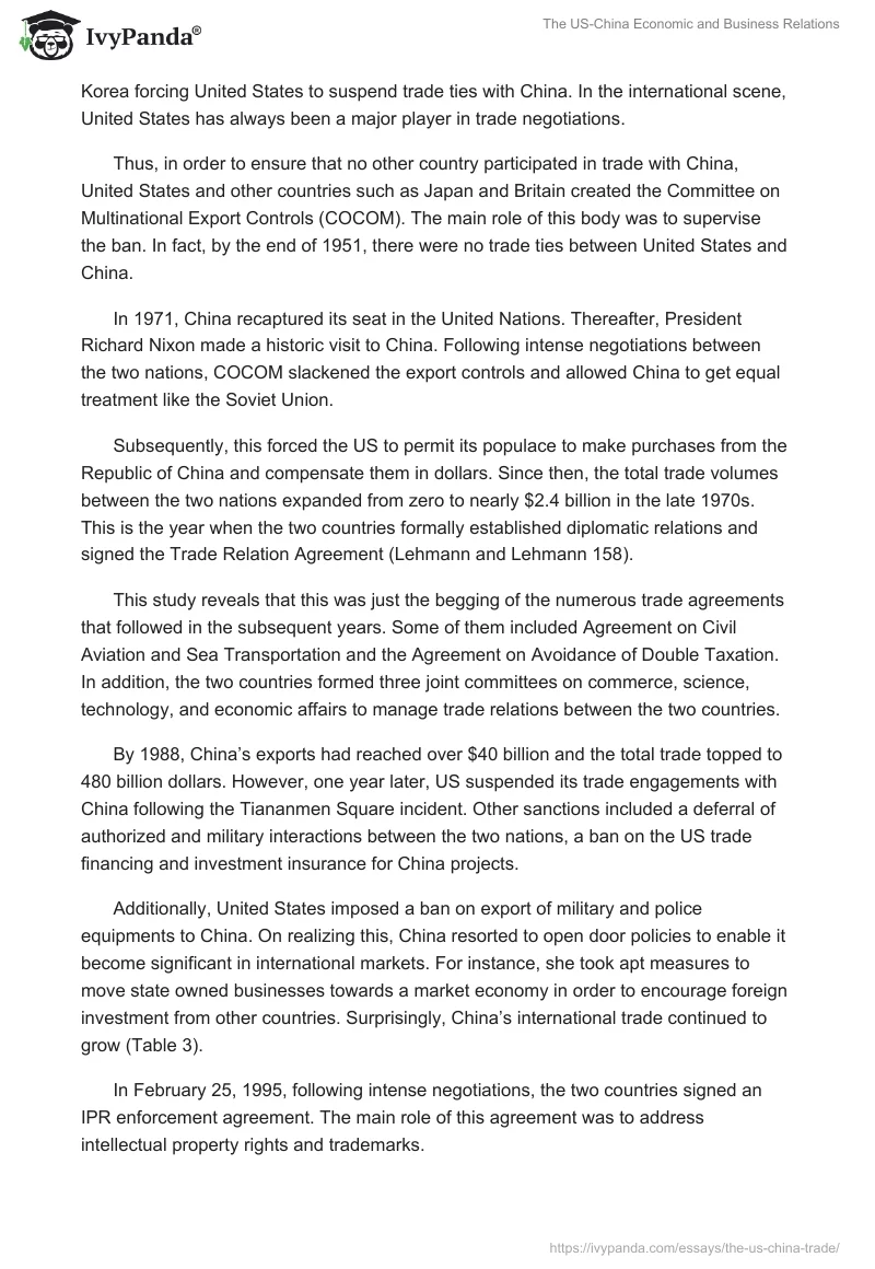 The US-China Economic and Business Relations. Page 2