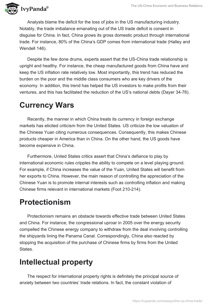 The US-China Economic and Business Relations. Page 4