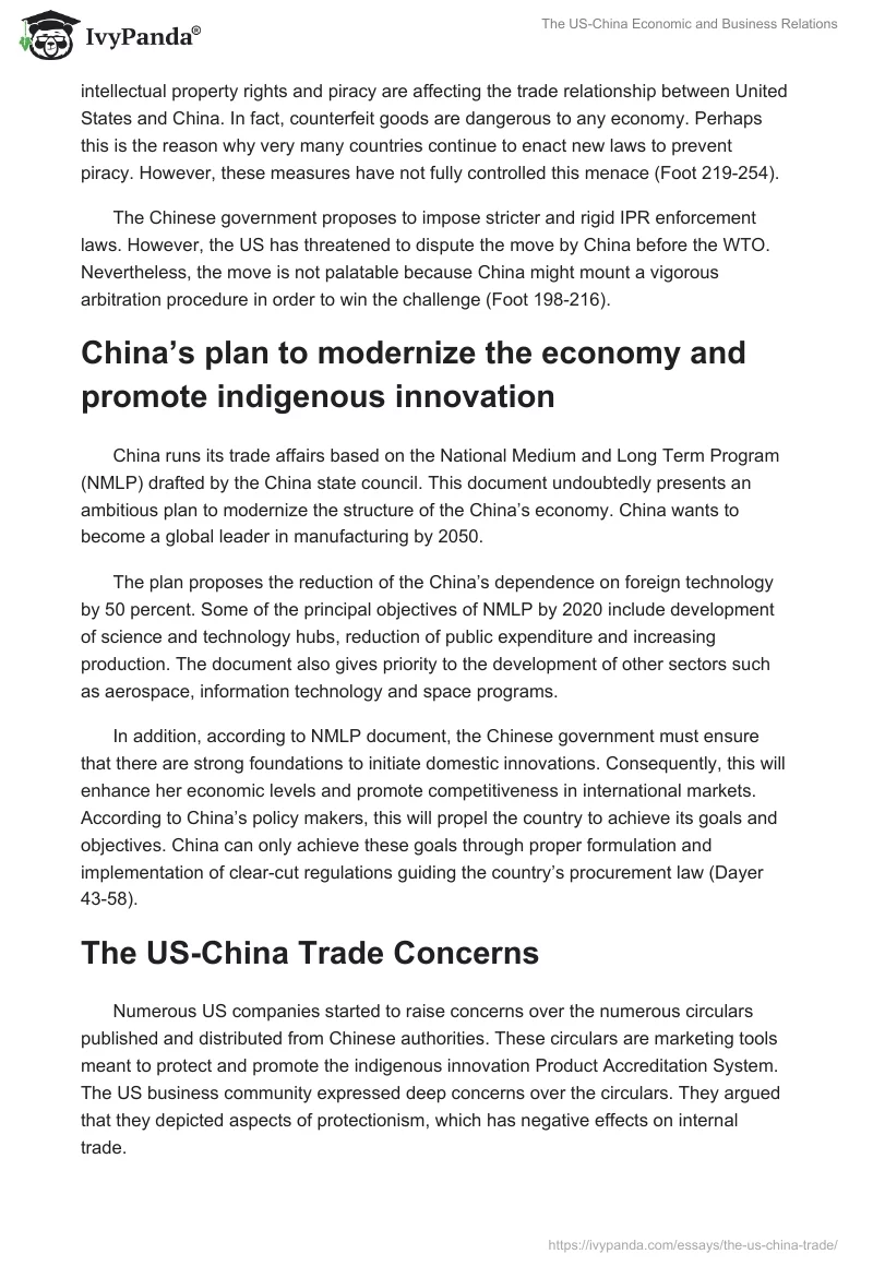 The US-China Economic and Business Relations. Page 5