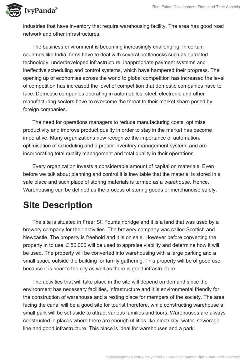 Real Estate Development Firms and Their Aspects. Page 2