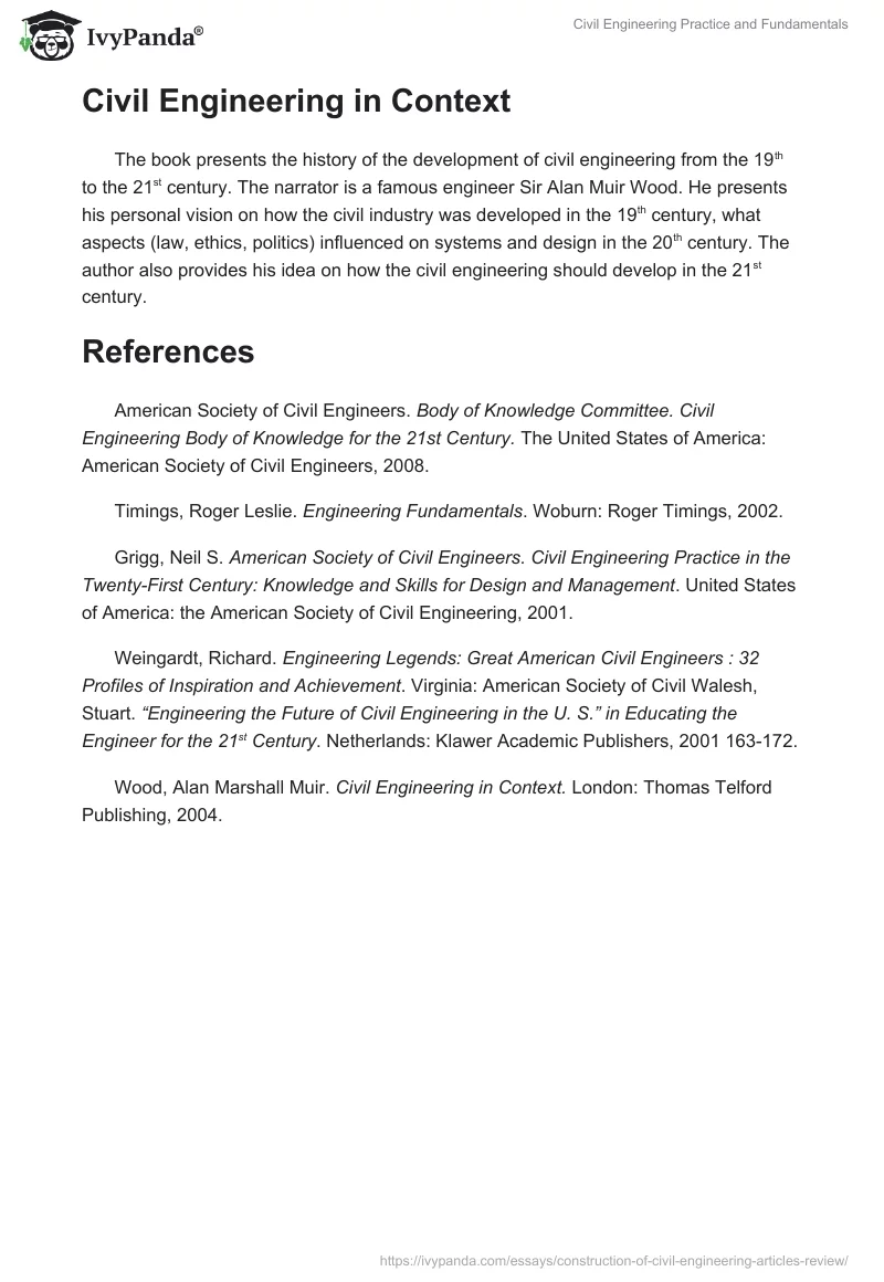 Civil Engineering Practice and Fundamentals. Page 3