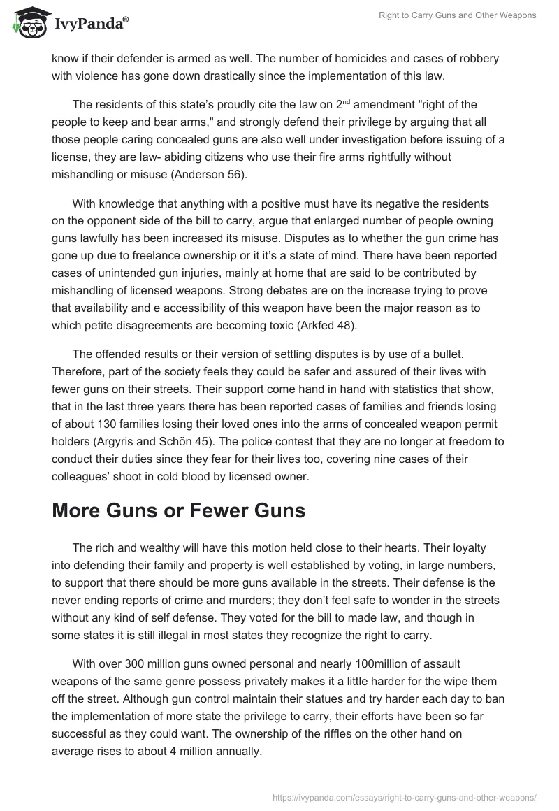 Right to Carry Guns and Other Weapons. Page 2