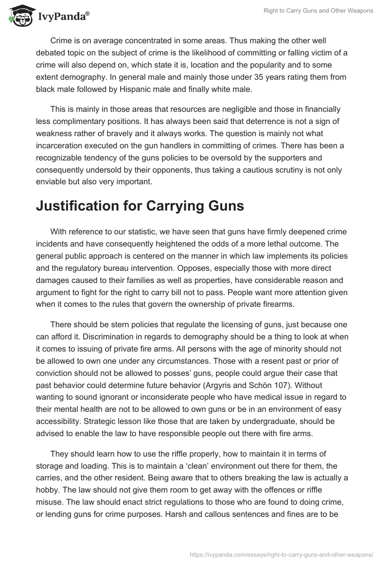 Right to Carry Guns and Other Weapons. Page 5