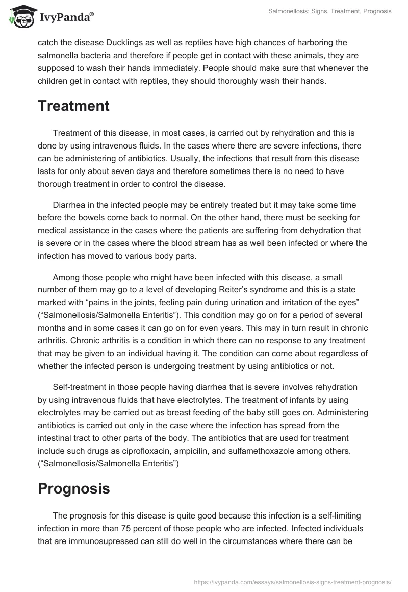Salmonellosis: Signs, Treatment, Prognosis. Page 2