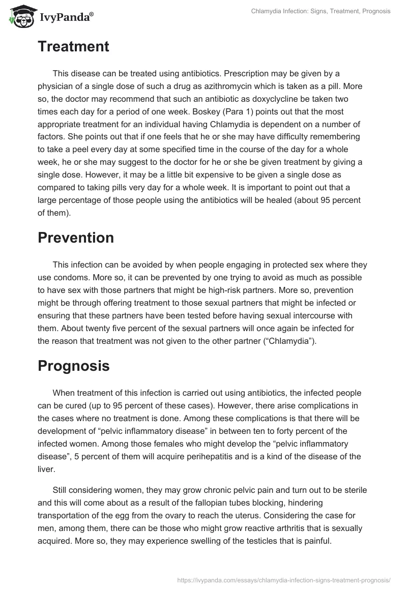 Chlamydia Infection: Signs, Treatment, Prognosis. Page 2
