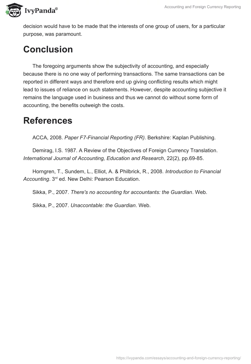 Accounting and Foreign Currency Reporting. Page 5