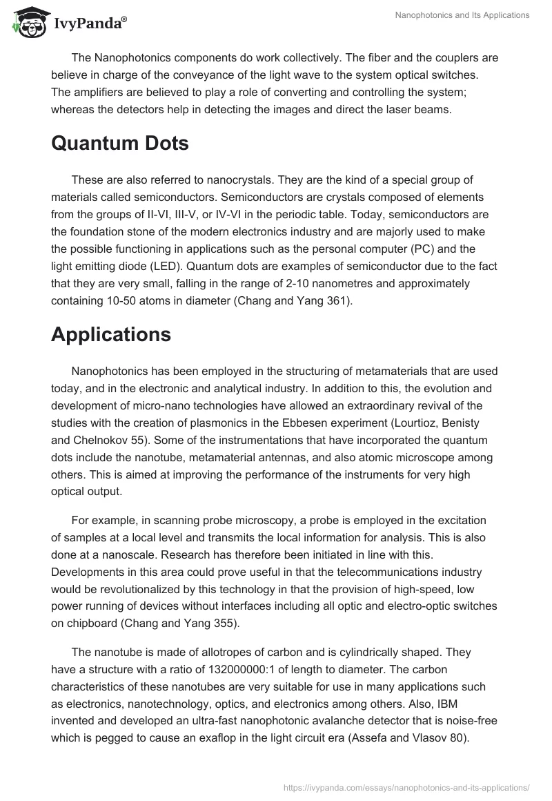Nanophotonics and Its Applications. Page 2